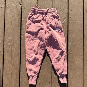 Nike Girls Mauve Pink Fleece Joggers with Swoosh Logo size XS